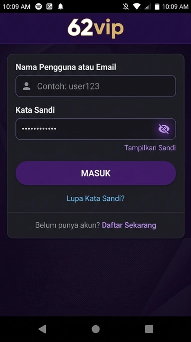 Panduan Masuk Akun 62vip untuk Pengguna Android
