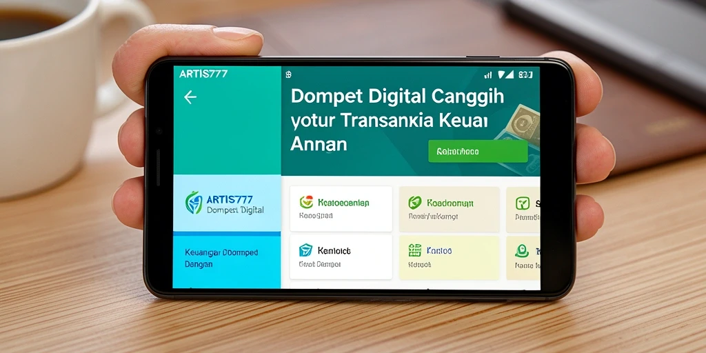 Antarmuka modern ARTIS777 yang memudahkan transaksi keuangan.