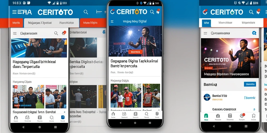 Screenshot utama CERITOTO menampilkan antarmuka majalah digital yang menarik.
