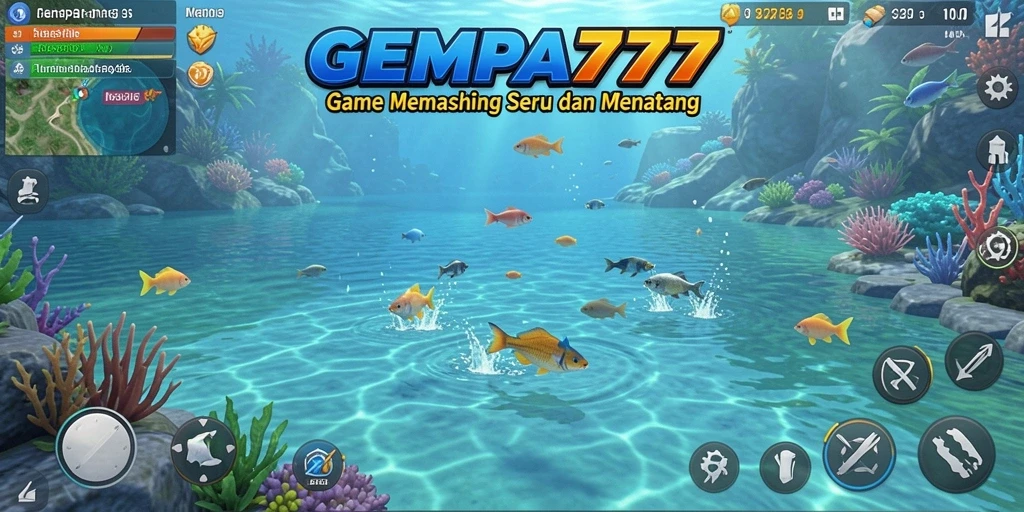 Antarmuka menarik dari game Memancing GEMPA777.