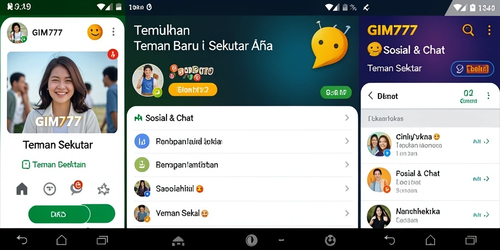 Tampilan antarmuka aplikasi GIM777 yang menarik dan sederhana.