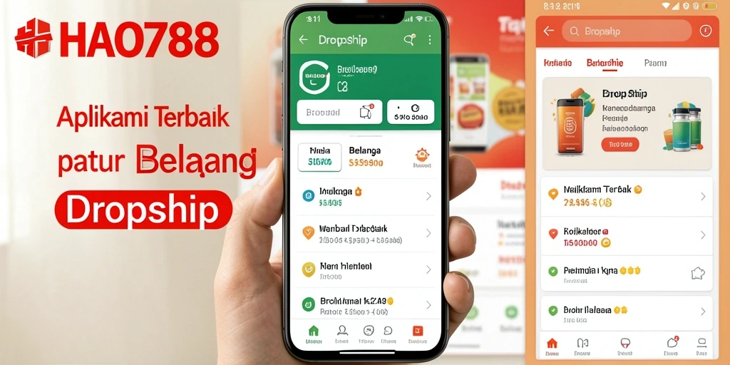 Antarmuka aplikasi HAO788 yang user-friendly untuk dropship.