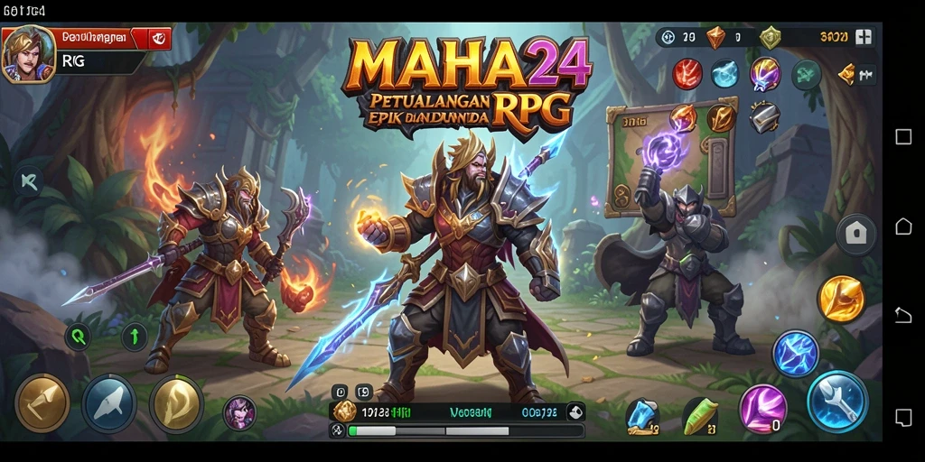 Antarmuka permainan MAHA24 yang menawan dan fungsional.