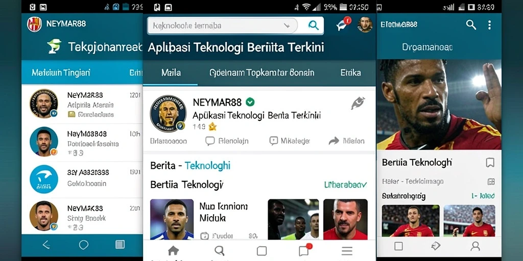 Antarmuka aplikasi NEYMAR88 dengan berbagai fitur teknologi.