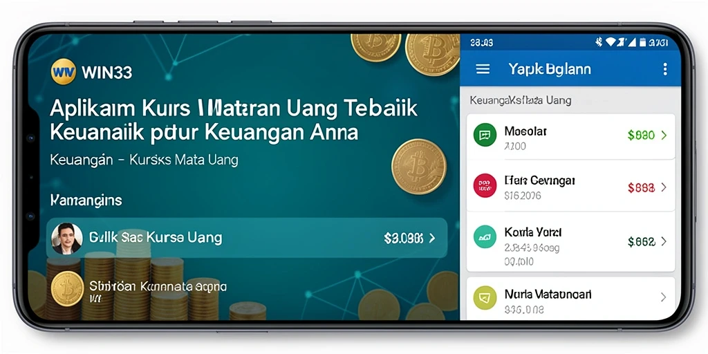 Tampilan antarmuka aplikasi Kurs Mata Uang WIN33 yang informatif.